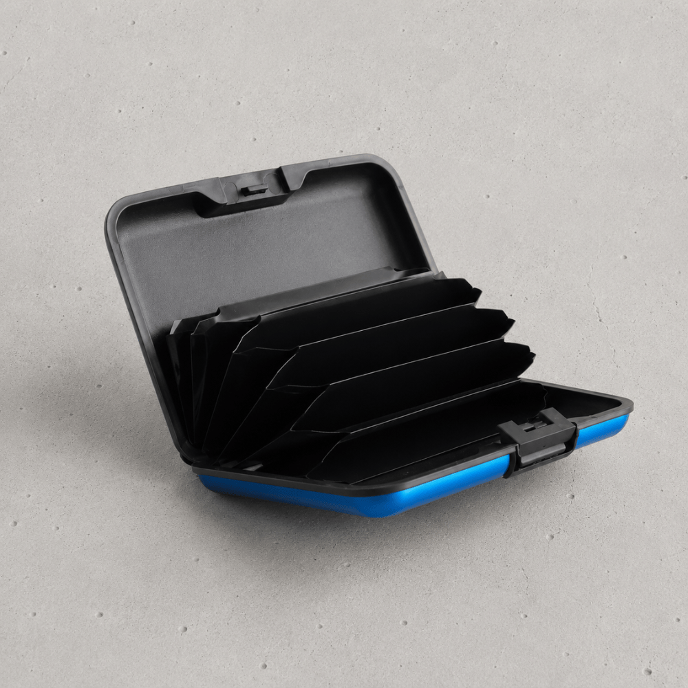 Porte-Cartes Homme Aluminium Compact à Soufflet