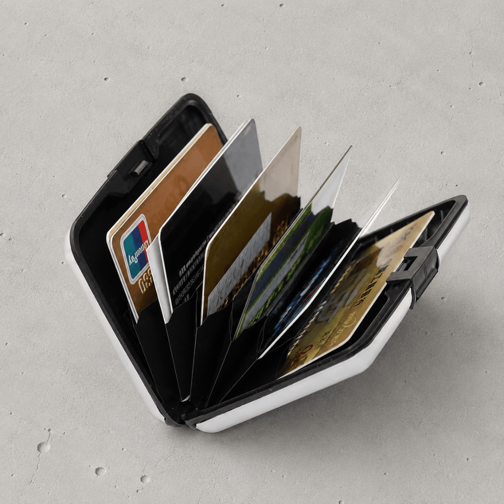 Porte-Cartes Homme Aluminium Compact à Soufflet