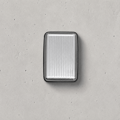 Porte-Cartes Homme Aluminium Compact à Soufflet