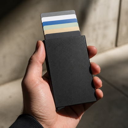 Porte-Cartes Homme Aluminium RFID Personnalisé