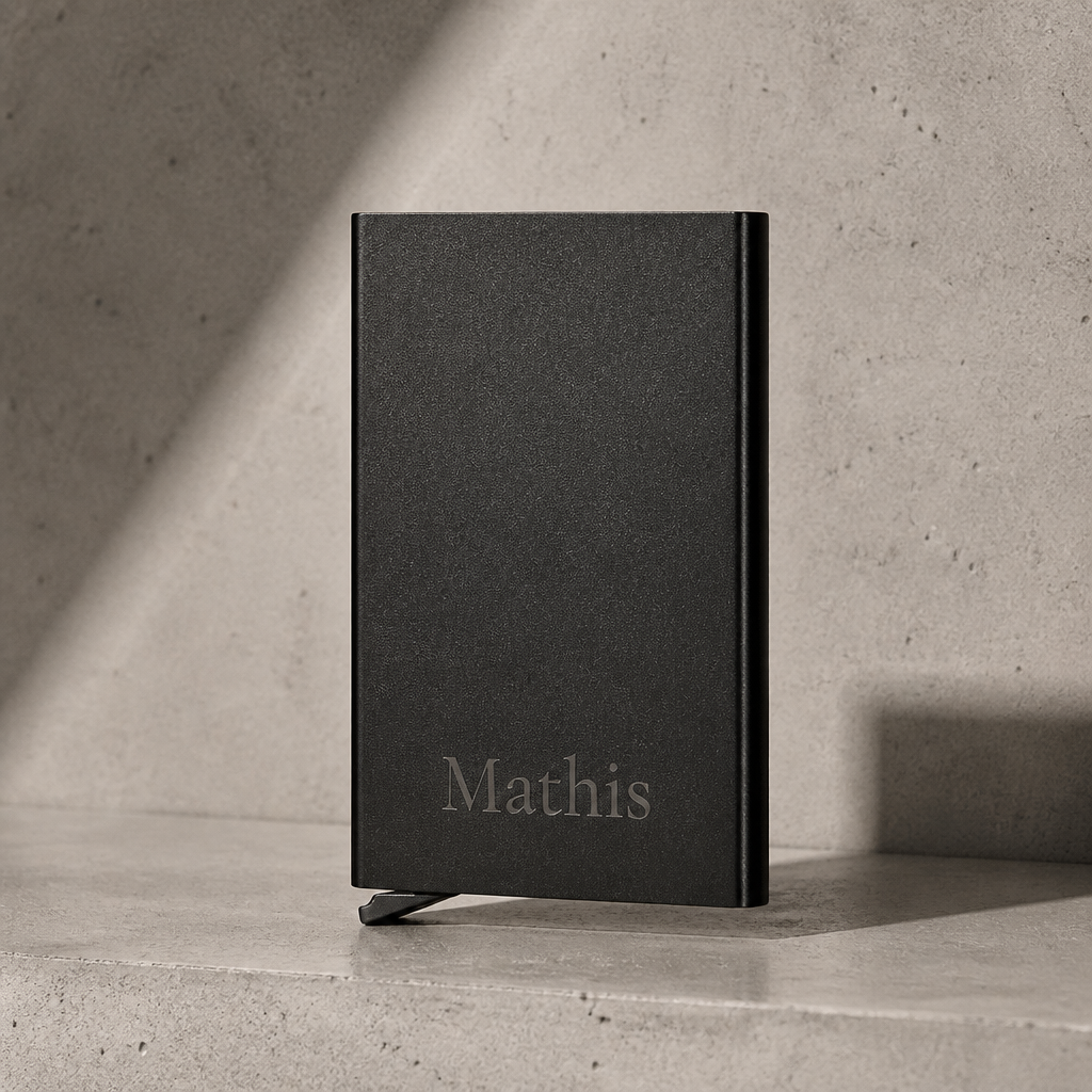 Porte-Cartes Homme Aluminium RFID Personnalisé