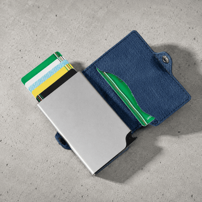 Porte-Cartes Homme Aluminium RFID Slim Façon Jean