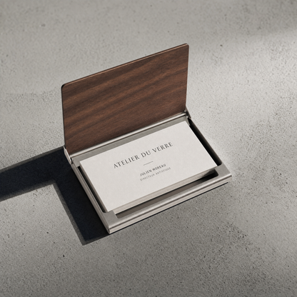 Porte-Cartes Homme Bois et Acier Personnalisable