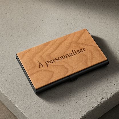 Porte-Cartes Homme Bois et Acier Personnalisable