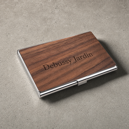 Porte-Cartes Homme Bois et Acier Personnalisable