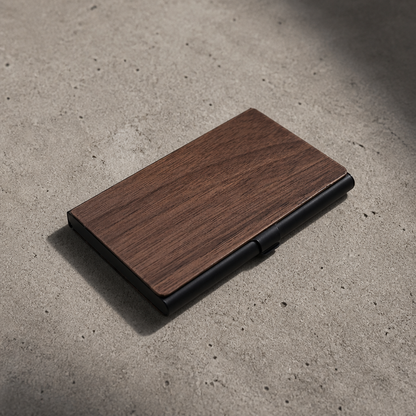 Porte-Cartes Homme Bois et Acier Personnalisable