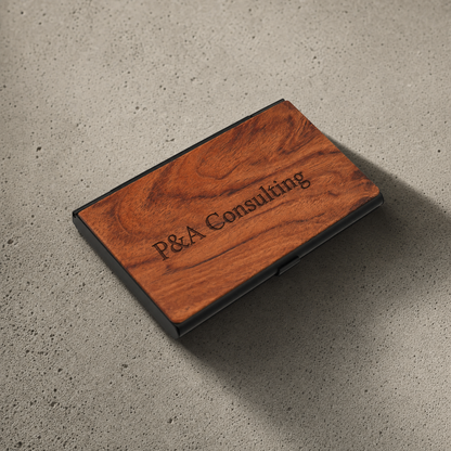 Porte-Cartes Homme Bois et Acier Personnalisable