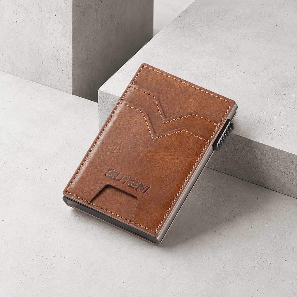 Porte-Cartes Homme Coulissant Pop-Up Slim Compact