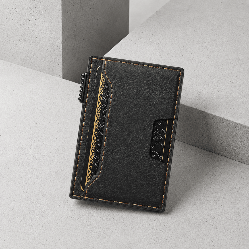 Porte-Cartes Homme Coulissant Pop-Up Slim Compact