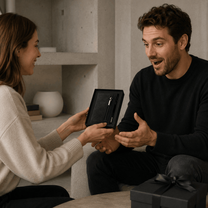 Porte-Cartes Homme Cuir Véritable Aluminium RFID