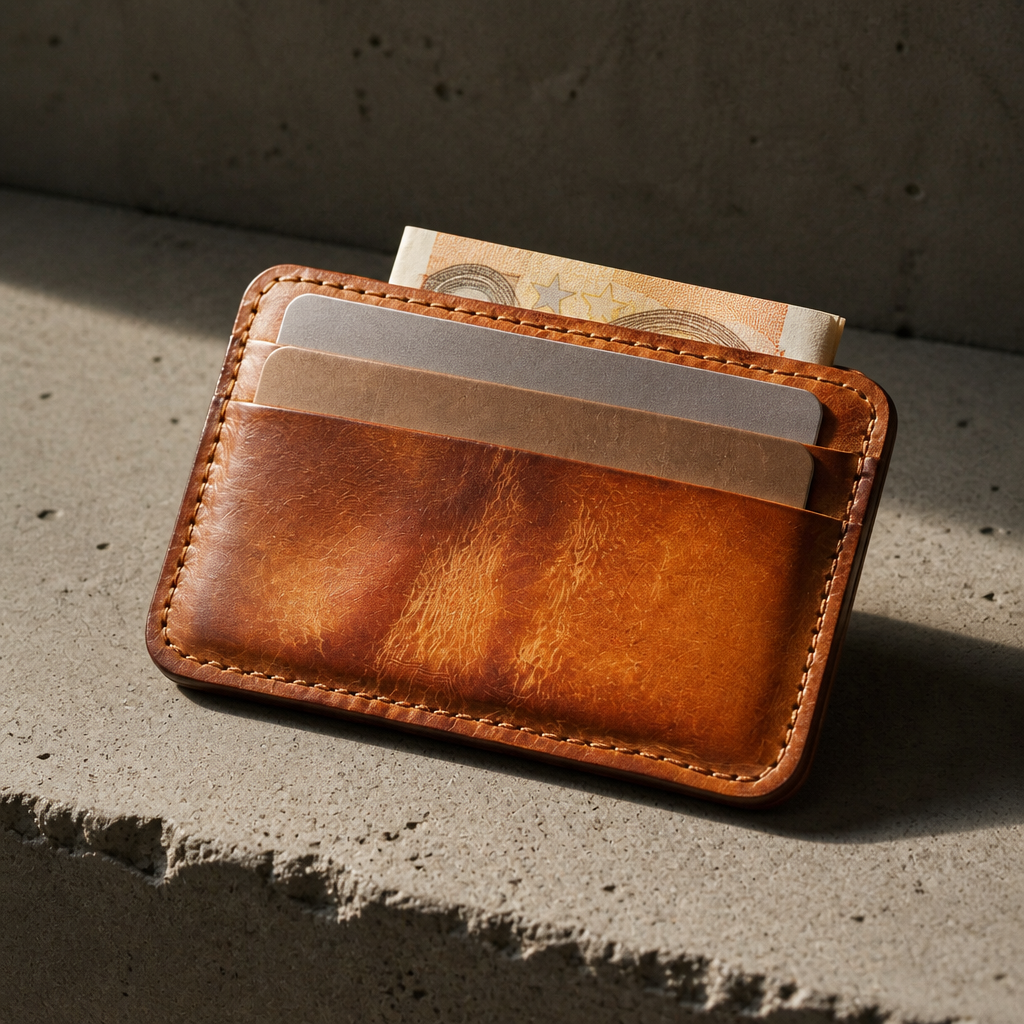 Porte-Cartes Homme Cuir Véritable Personnalisé à Graver
