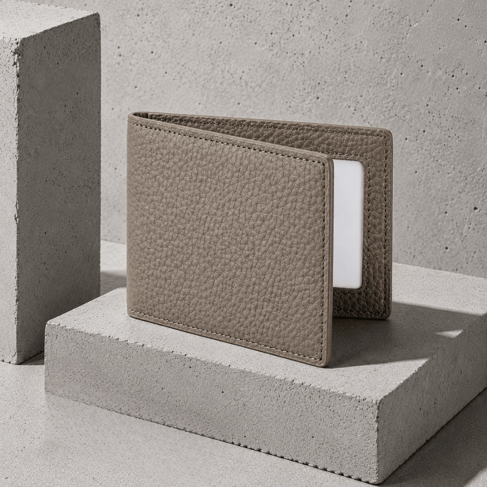 Porte-Cartes Homme Cuir Fin à Fenêtre Transparente