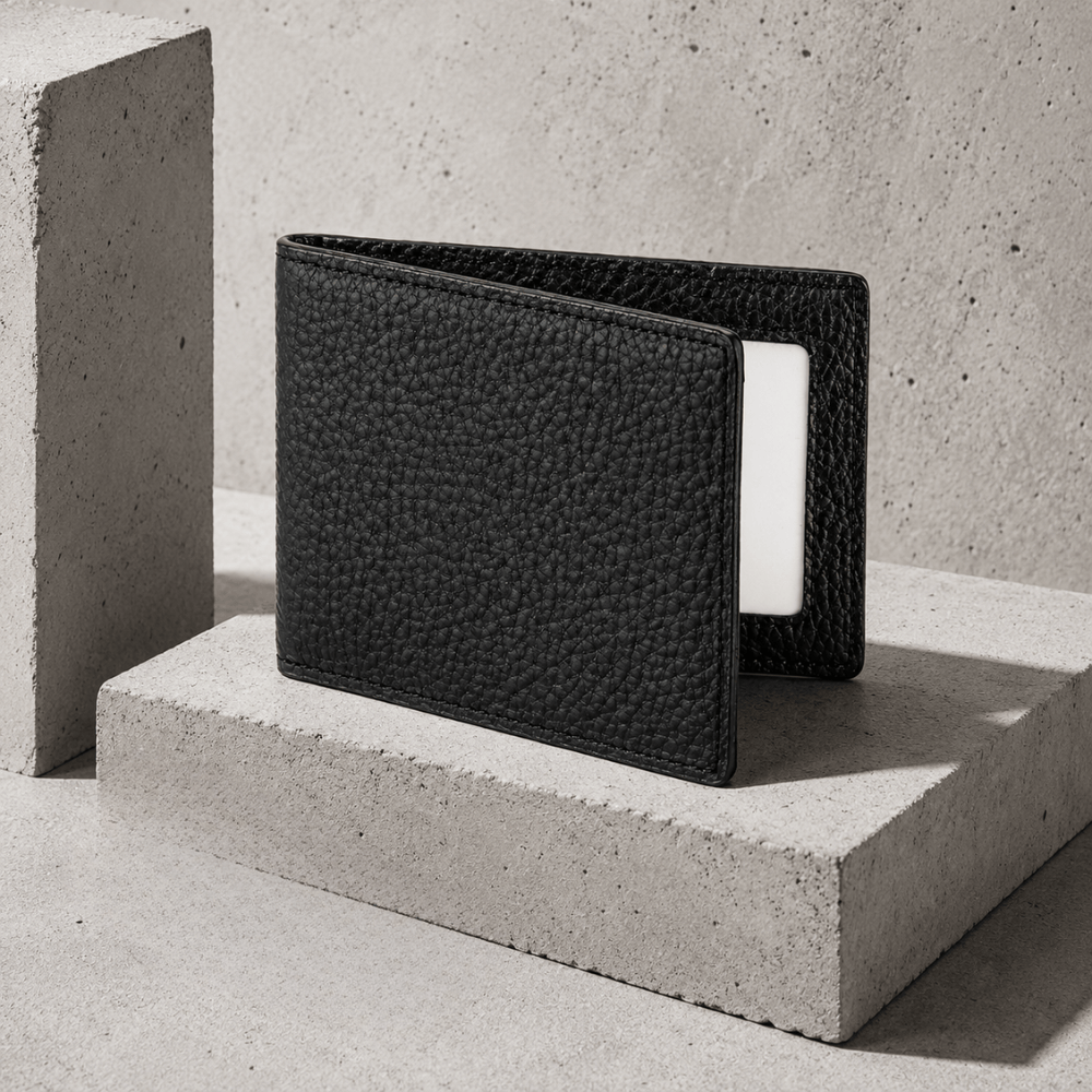 Porte-Cartes Homme Cuir Fin à Fenêtre Transparente