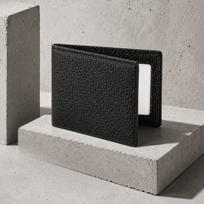 Porte-Cartes Homme Cuir Fin à Fenêtre Transparente
