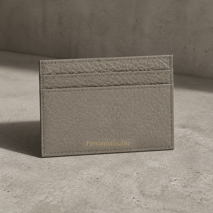 Porte-Cartes Homme Cuir Grainé Personnalisé à Graver