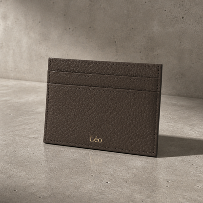 Porte-Cartes Homme Cuir Grainé Personnalisé à Graver