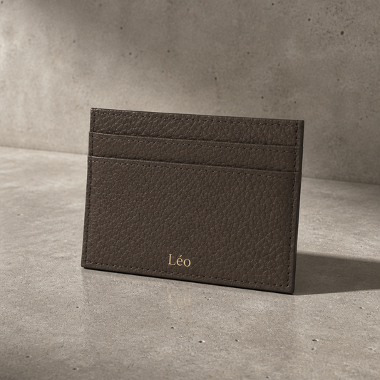 Porte-Cartes Homme Cuir Grainé Personnalisé à Graver