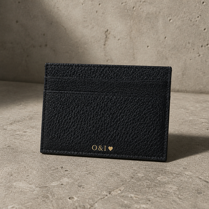 Porte-Cartes Homme Cuir Grainé Personnalisé à Graver