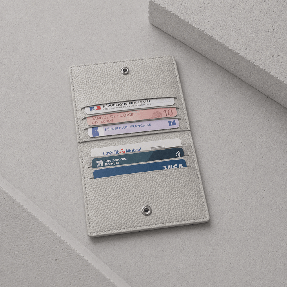 Porte-Cartes Homme en Cuir de Vache Véritable à Rabat