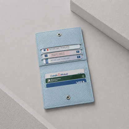 Porte-Cartes Homme en Cuir de Vache Véritable à Rabat