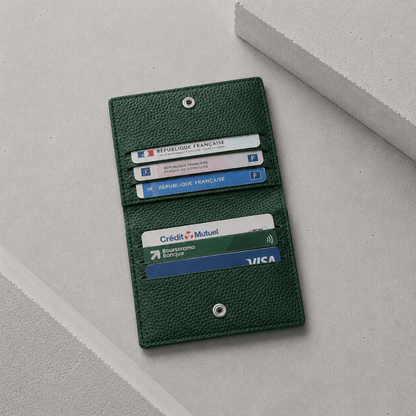 Porte-Cartes Homme en Cuir de Vache Véritable à Rabat
