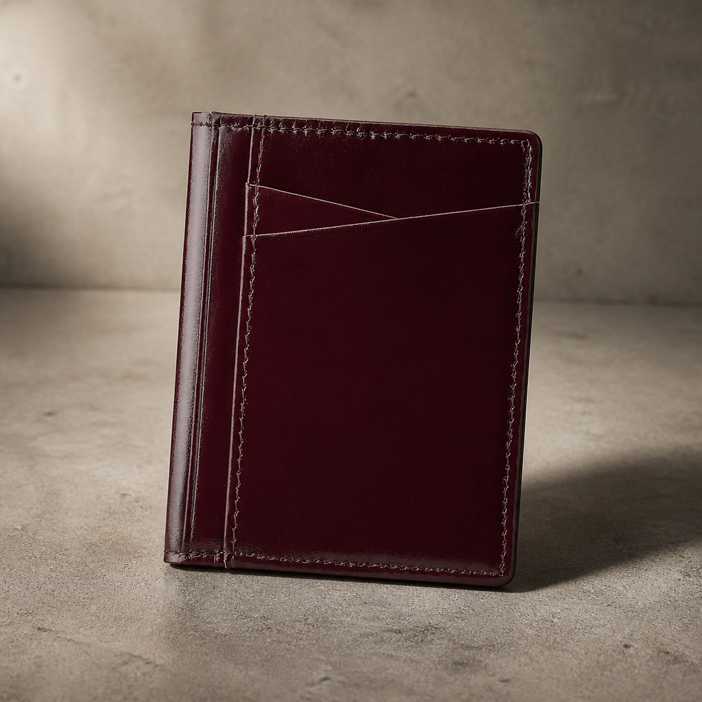 Porte-Cartes Homme Cuir Véritable Vertical à Poche Avant
