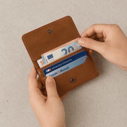 Porte-Cartes et Billets Homme Cuir Véritable Vintage