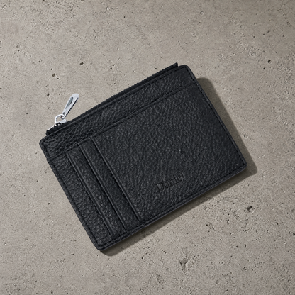 Porte-Cartes Homme Cuir Zippé Personnalisé Gravé