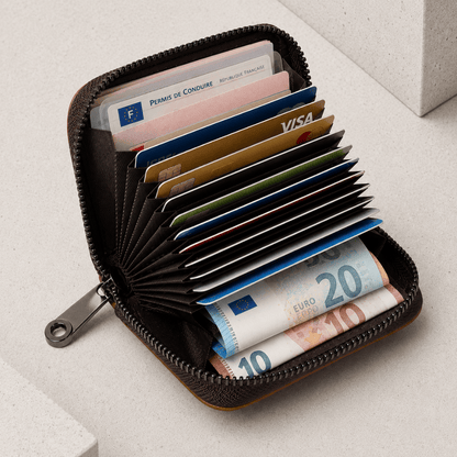 Porte-Cartes Homme Grande Capacité Multi-Cartes Éventail