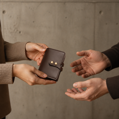 Porte-Cartes Homme Format Classeur à Pochettes