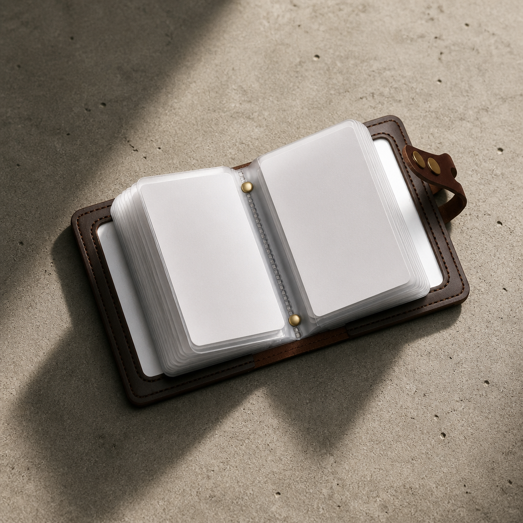 Porte-Cartes Homme Format Classeur à Pochettes
