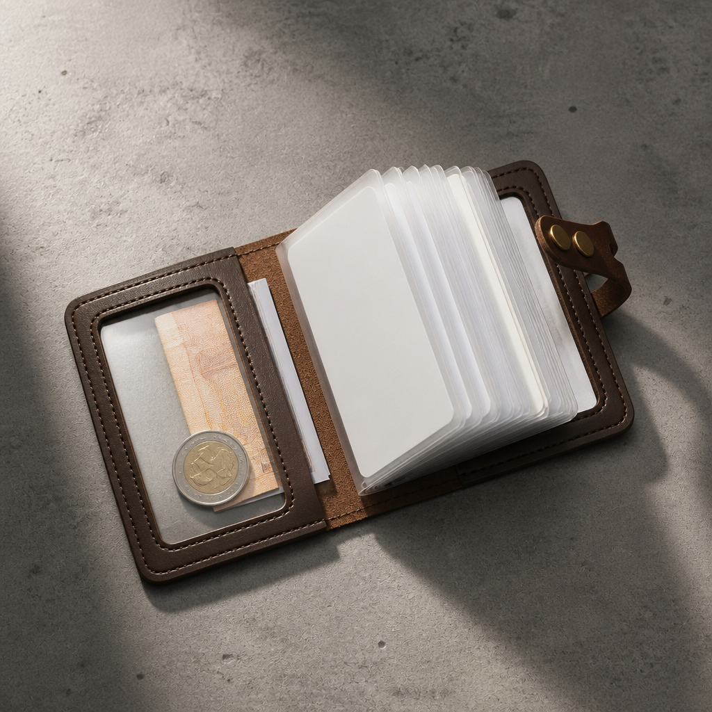 Porte-Cartes Homme Format Classeur à Pochettes