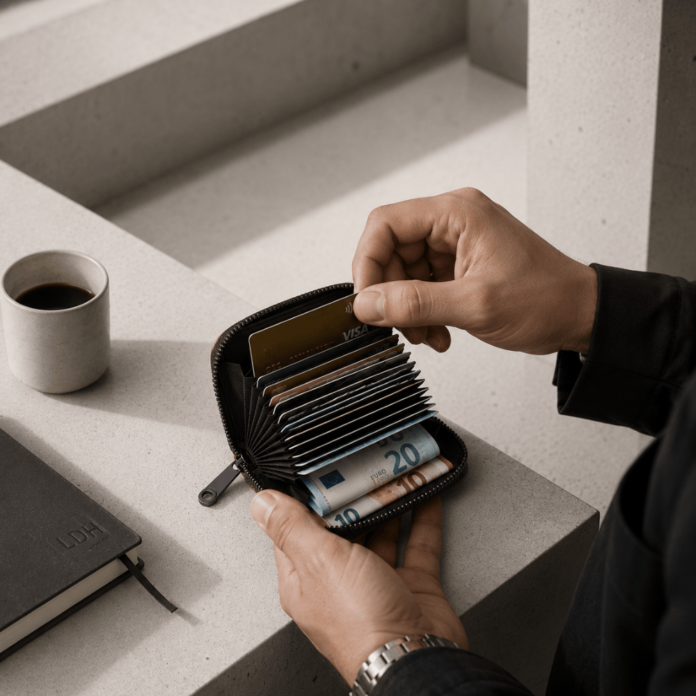 Porte-Cartes Homme Grande Capacité Multi-Cartes Éventail