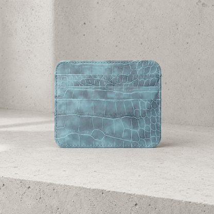Porte-Cartes Homme Luxe Façon Crocodile Compact
