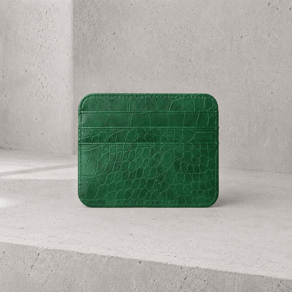 Porte-Cartes Homme Luxe Façon Crocodile Compact
