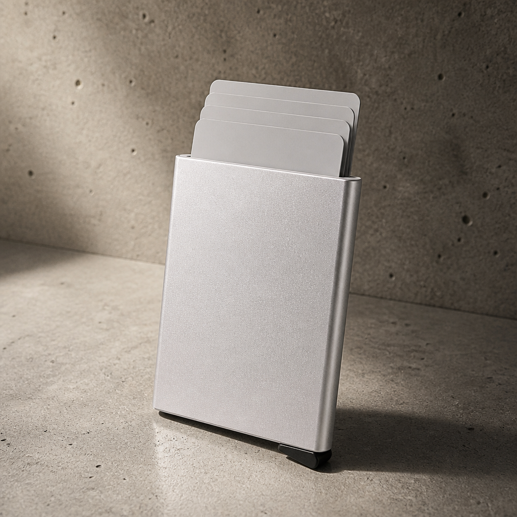 Porte-Cartes Homme Métal Anodisé RFID Slim Design