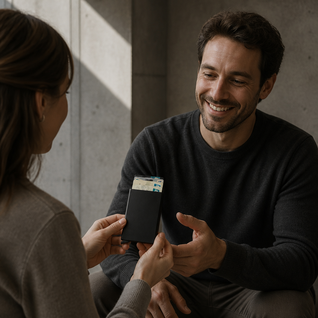 Porte-Cartes Homme Métal Anodisé RFID Slim Design
