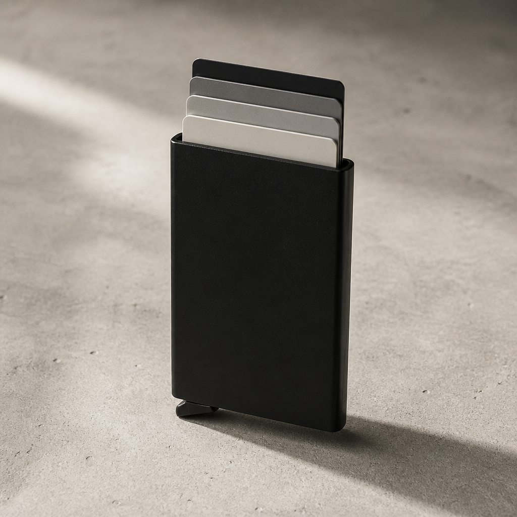 Porte-Cartes Homme Métal Anodisé RFID Slim Design
