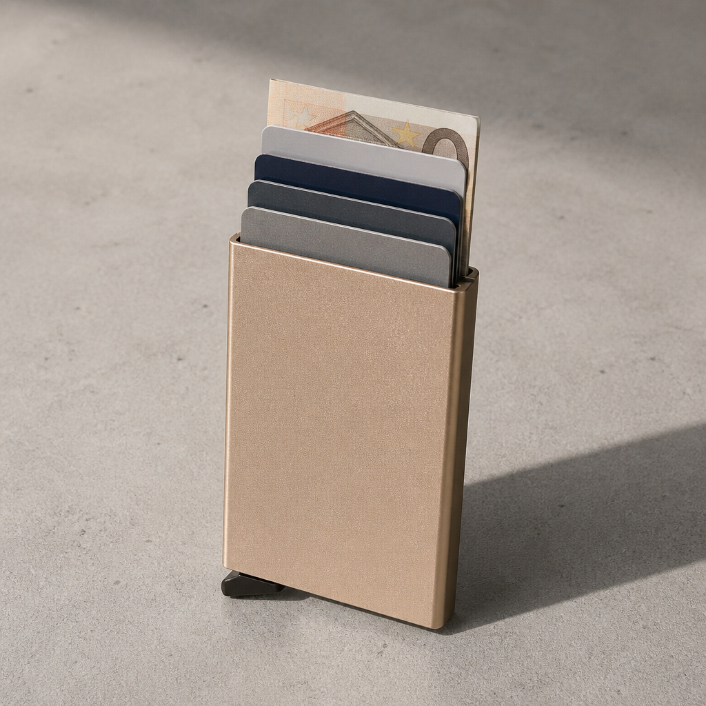 Porte-Cartes Homme Métal Anodisé RFID Slim Design