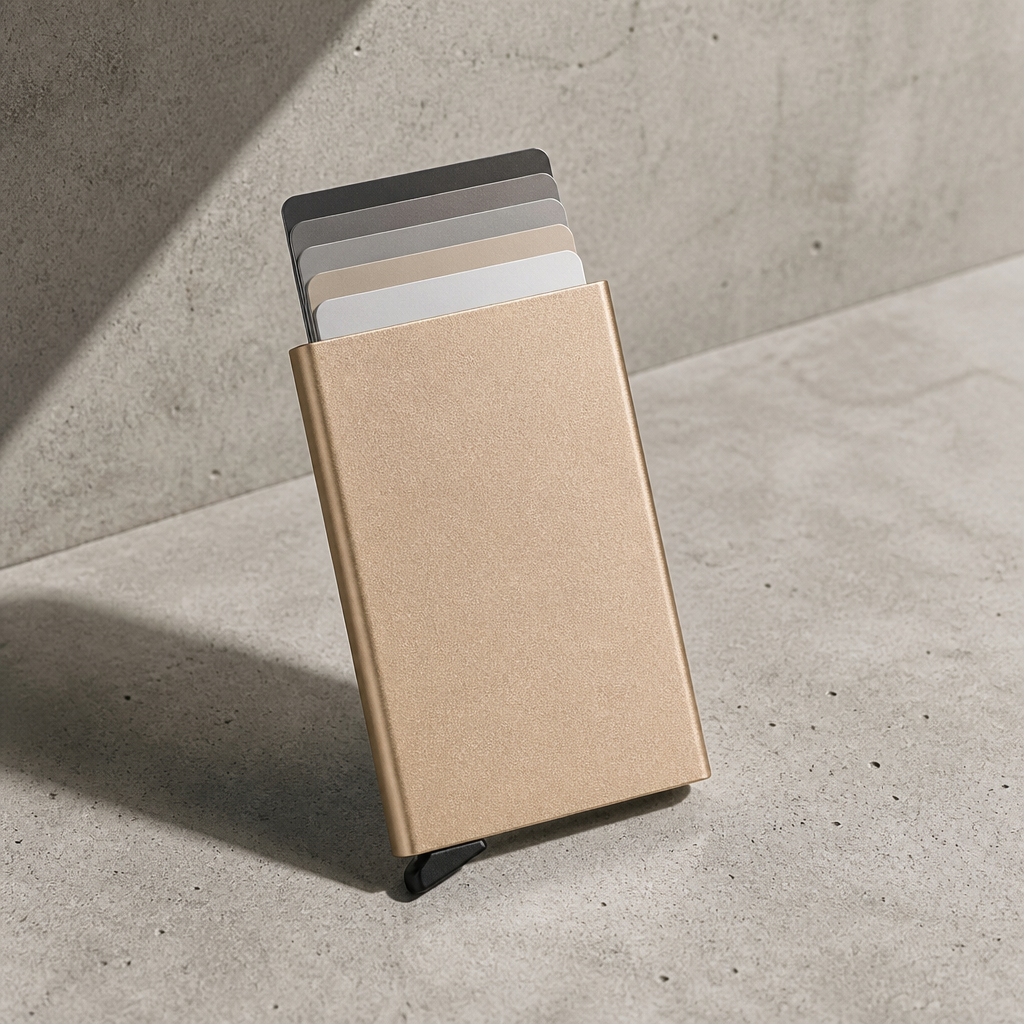 Porte-Cartes Homme Métal Anodisé RFID Slim Design