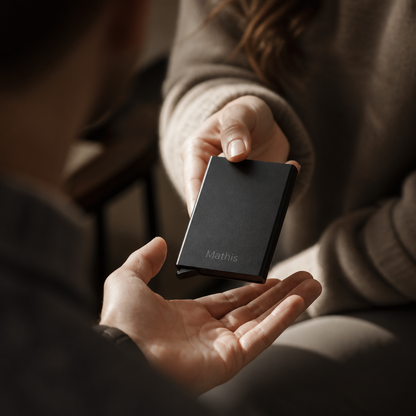 Porte-Cartes Homme Aluminium RFID Personnalisé