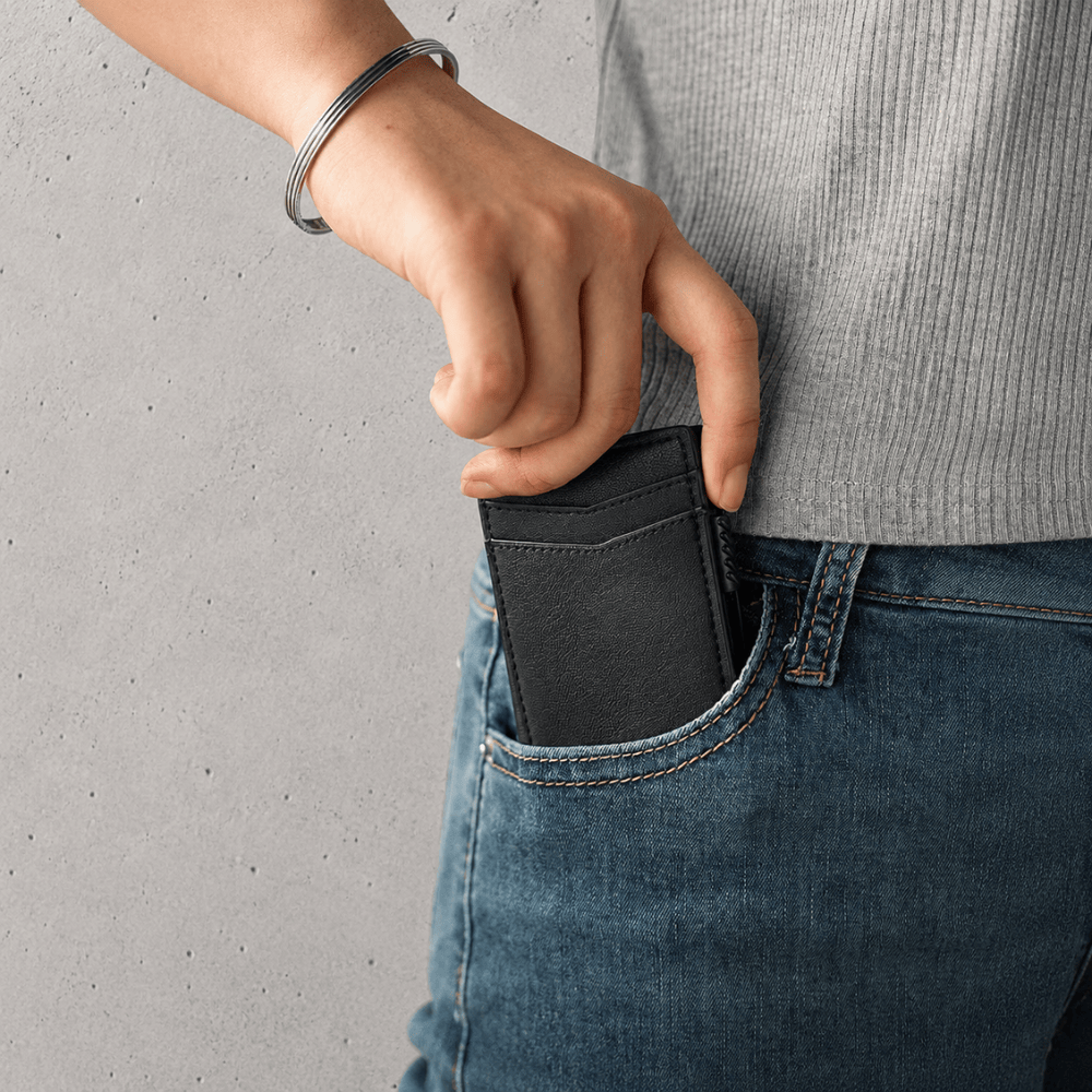 Porte-Cartes Homme RFID Automatique en Aluminium
