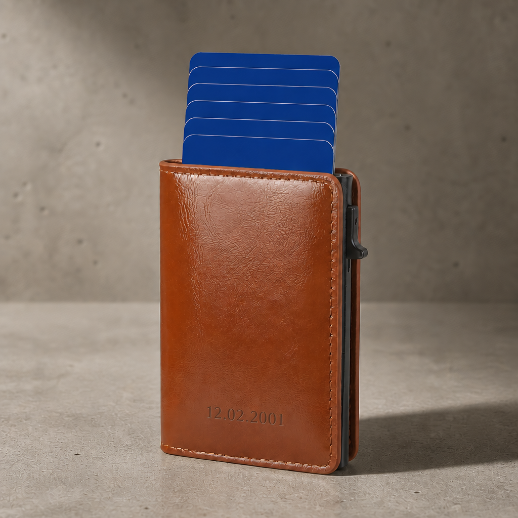 Porte-Cartes Homme RFID Personnalisé à Graver