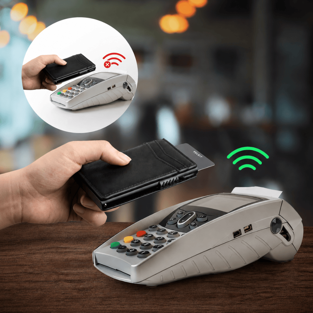 Porte-Cartes Homme RFID Automatique en Aluminium