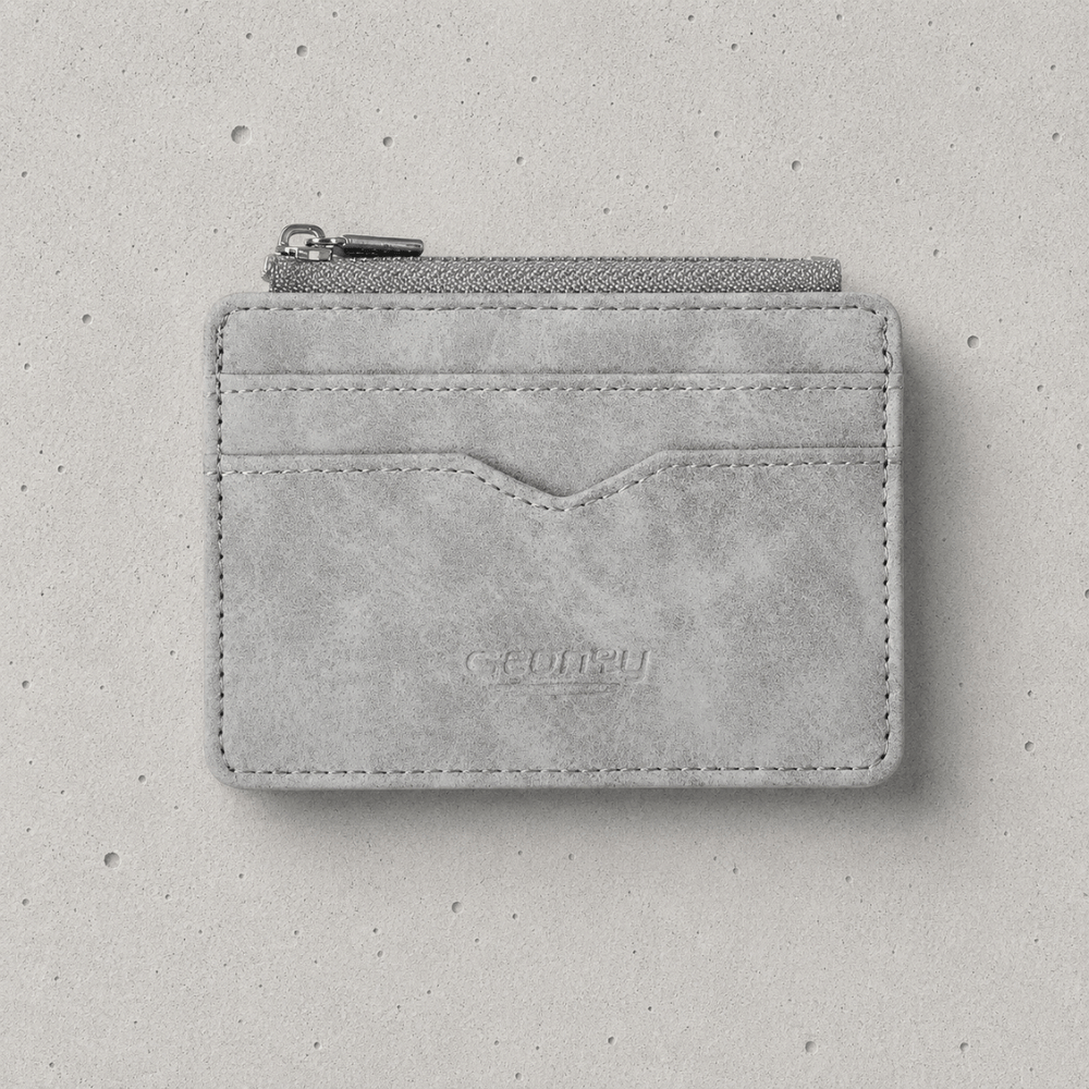 Porte-Cartes Homme Zippé Fin à Fenêtre Transparente