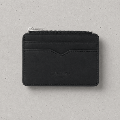 Porte-Cartes Homme Zippé Fin à Fenêtre Transparente