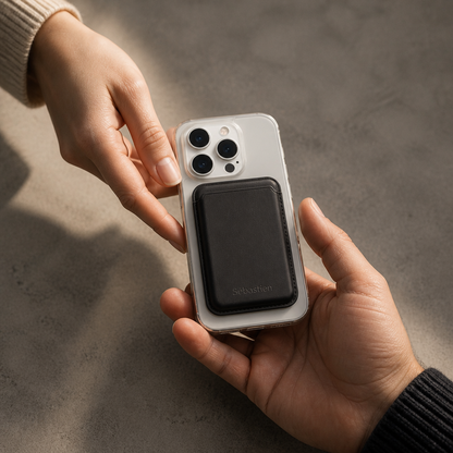 Porte-Cartes MagSafe Homme Personnalisé Gravé