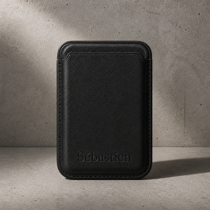 Porte-Cartes MagSafe Homme Personnalisé Gravé