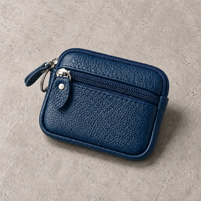 Porte-Monnaie Homme Compact en Cuir Zippé