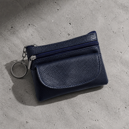 Porte-Monnaie Homme en Cuir Véritable Compact